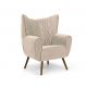 Poltrona Kora II Veludo Creme
