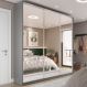 Image of Guarda-Roupa Casal com 3 Espelhos Zemartt 100% MDF 3 Portas 3 Gavetas Cinza MO895CL55UVCMOB