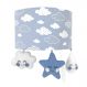 Arandela Meia Lua Chuva de Amor Azul Quarto Bebê Infantil Menino