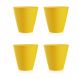 Conjunto com 4 Bancos | Banquetas Fluor Amarelo