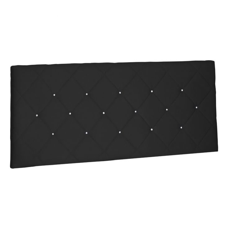 Cabeceira Painel Estofada Cama Box Casal King Tânia 195cm Suede Preto - Desk Design