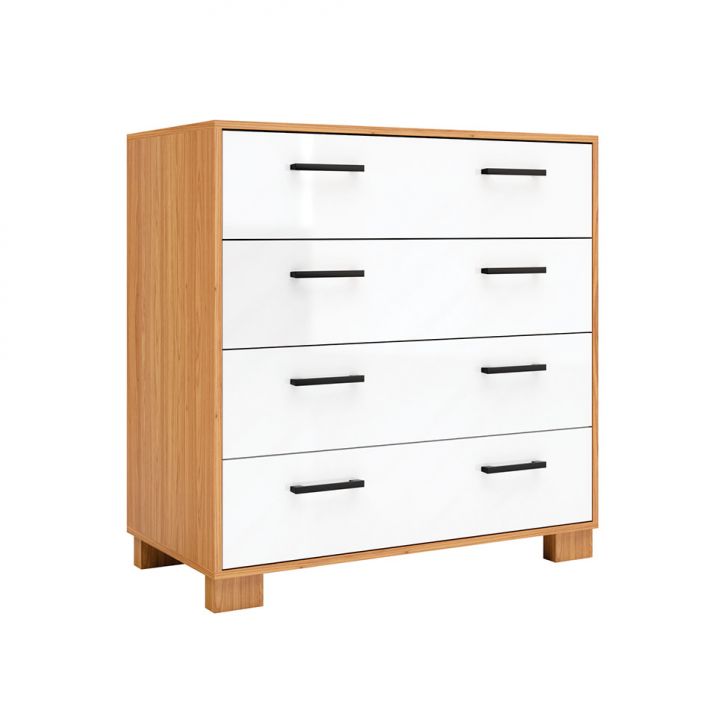 Cômoda Annecy 4 Gavetas Freijó e Off White