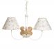 Lustre 2L Simples Com 2 Caras De Ursa Quarto Bebê Infantil