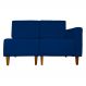 Poltrona Decorativa Alice Lado Esquerdo Pés Trapézio Suede Azul Marinho