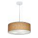 Pendente Cilíndrico Md-4132 Cúpula em Tecido 40x15cm Palha - Bivolt