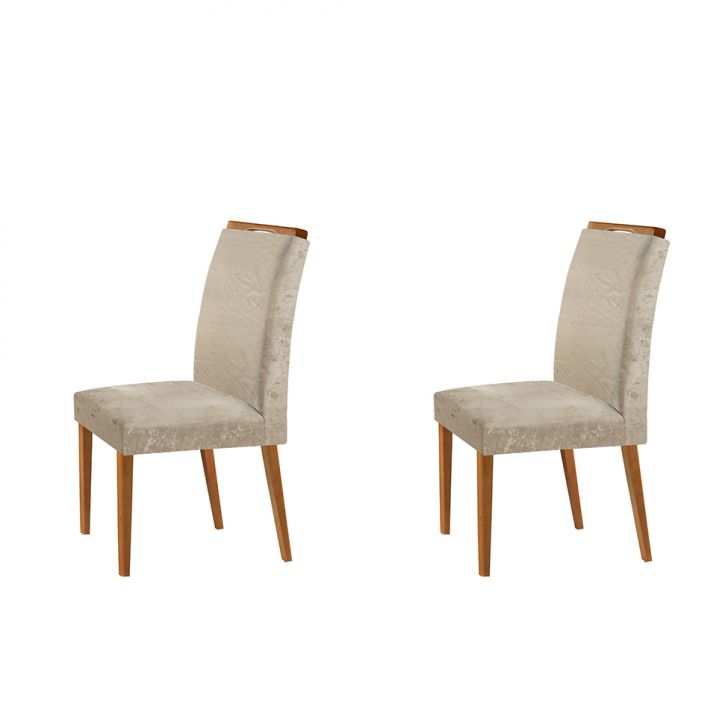 Conjunto com 2 Cadeiras de Jantar Olivia II Capuccino