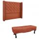 Conjunto de Cabeceira King com Recamier Vicenza Veludo Cobre