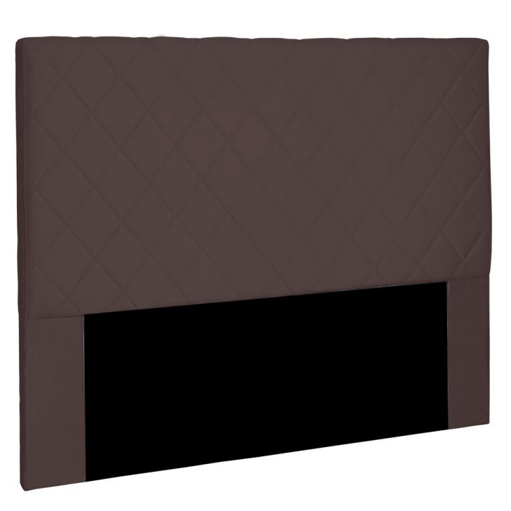 Cabeceira Estofada Cama Box Casal King Size Esmeralda 195cm Suede Café - Desk Design