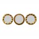 Kit 03 Espelhos Decorativo Moldura Redonda Dourado - D'Rossi