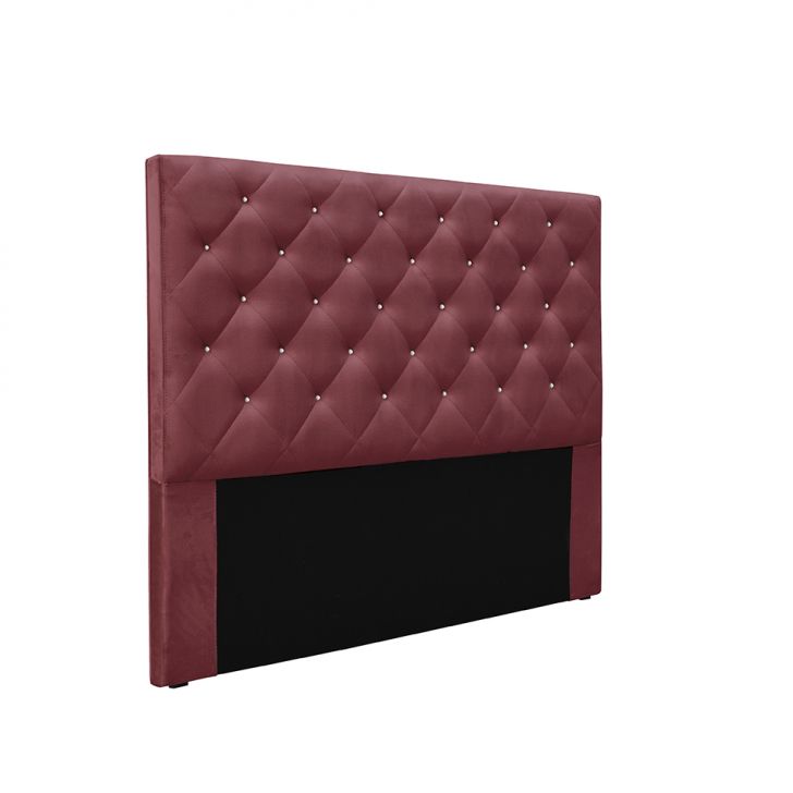 Cabeceira Queen Tânia Veludo Vinho