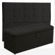 Kit Cabeceira Jordania+ Calçadeira Itália Casal 140 CM Suede Preto - D A Decor