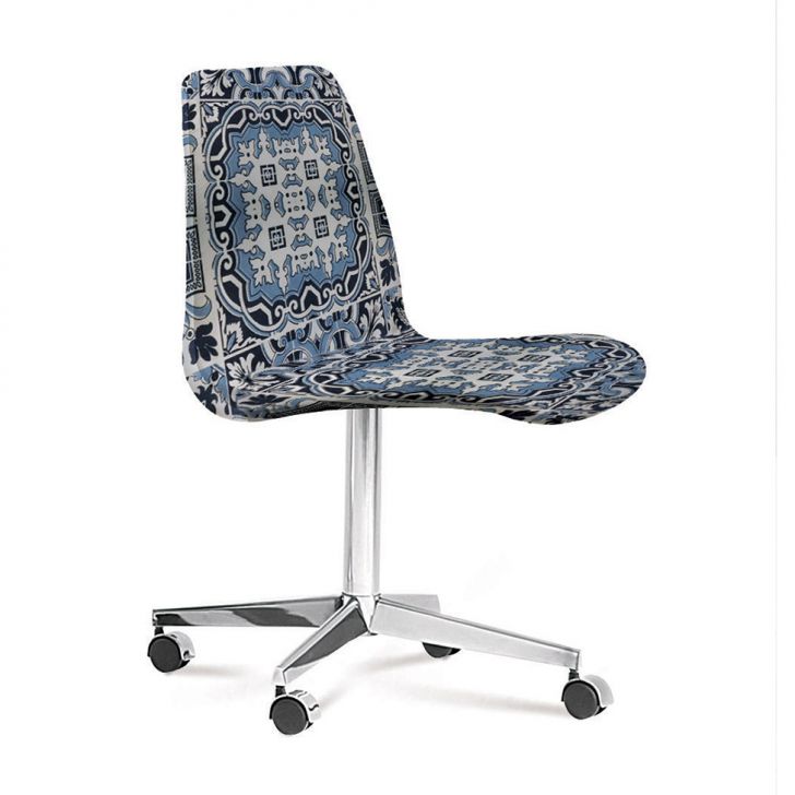 Cadeira Eames Loft Azul E Branco