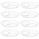 Kit 8 Petisqueiras De Cristal 23cm Wolff Pearl 3 Divisórias Doces Aperitivos Mesa Posta