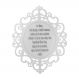 Placa Decorativa Ave Maria Arabesco MDF 25x20 Branco - D'Rossi
