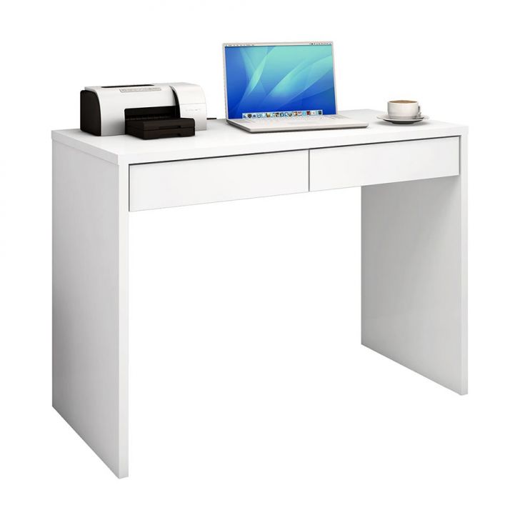 Mesa para Computador JB 6080 Branco Alto Brilho Móveis JB Bechara