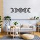 Quadro Escultura Fases da Lua Boho Arabesco 90x406 Preto