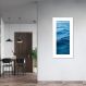 Quadro Oceano 100x50 Filete Branco