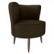 Poltrona Decorativa Pes Palito Savana Veludo Light Marrom Milani Store