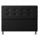 Cabeceira Queen 1,60m Atenas Suede Preto - Pallazio