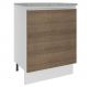 Balcão Armário de Cozinha 60 cm 1 Porta Branco/Rustic Glamy Madesa