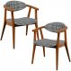 Kit 02 Poltronas Decorativas Para Sala de Estar Jantar Cecília L02 Pied Poule - Lyam Decor