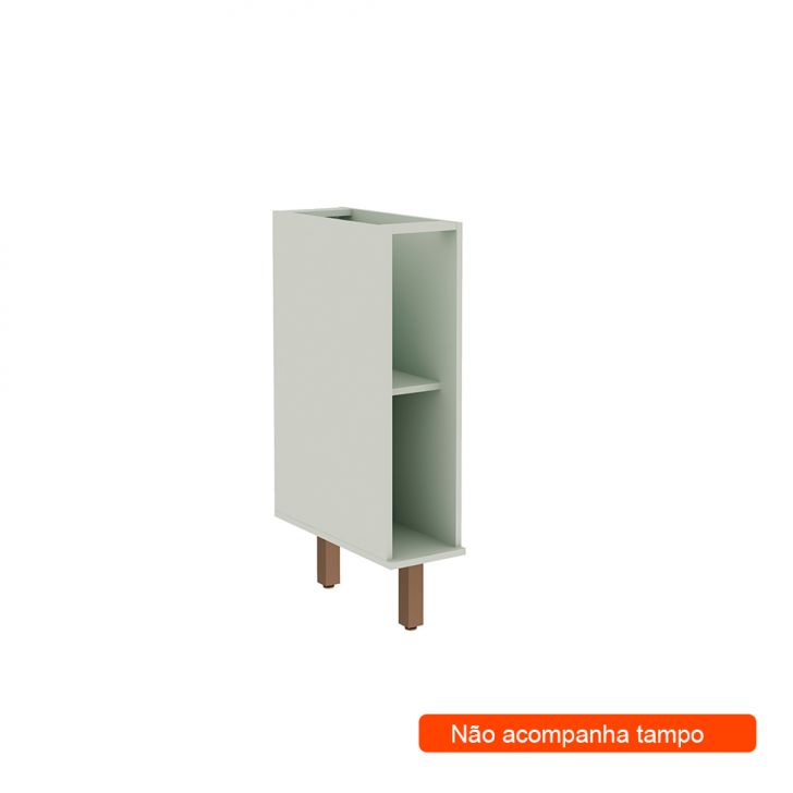 Balcão De Cozinha Iluminada Verde Mint 20 Cm