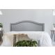 Cabeceira Queen Para Cama Box Curva 160x60 Courino Cinza - Tachas Fumê
