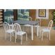 Conjunto de Mesa Sara com 6 Cadeiras Branca Linho