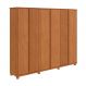 Guarda-Roupa Casal Ollie com Pés 6 Portas 6 Gavetas Amêndoa