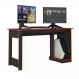 Mesa Gamer Para Computador - Preto Tex / Vermelho