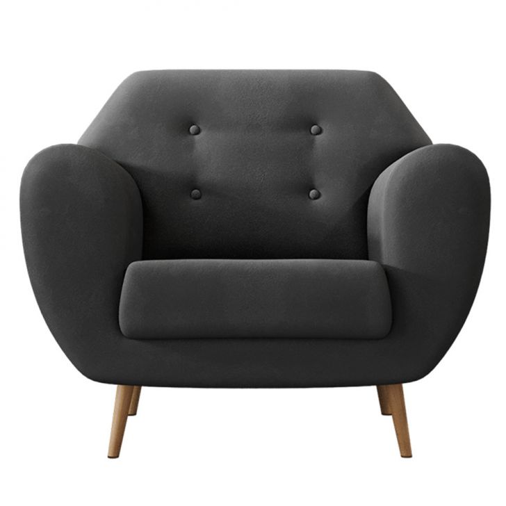 Poltrona Beegees Velosuede Grafite