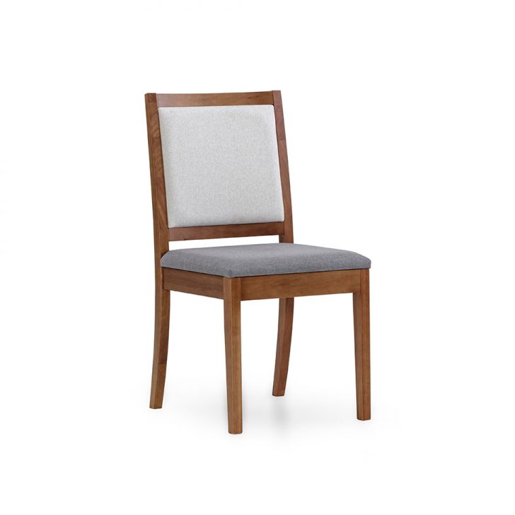 Cadeira Burke Linho Cinza e Cru