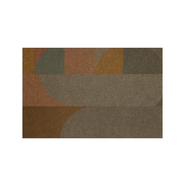 Capacho Affection Decor Abstrato Cinza e Bege