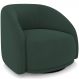 Poltrona Decorativa Giratória Angelina M03 Veludo Verde Musgo - Lyam Decor