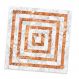 Adesivo para Azulejo Unitário Mármore Laranja e Branco 19-10x10cm