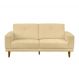 Sofá 03 Lugares Capri 180cm Suede Marfim