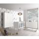 Jogo de Quarto para Bebê Completo 3 Portas Théo New Branco Fosco com Natural - MoveisAqui