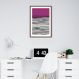 Quadro Linhas Abstratas 43x30 Caixa Marrom