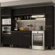 Armário de Cozinha Completa Atlanta Plus Preto Touch