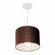Pendente Cilíndrico Md-4113 Cúpula em Tecido 30x25cm Café - Bivolt