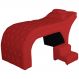 Maca Estofada Capitonê Requinte Suede Vermelho 80cm - DS Estofados