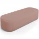 Puff Decorativo Orgânico Para Living Quarto 195cm Doha W01 Linho Rosê - Lyam Decor