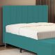 Cabeceira Nashira 195 para Cama King Z-016 Sued Azul Turquesa Aradecor