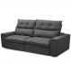 Sofá Retrátil Reclinável Para Sala de Estar Living 210cm Dimas F04 Veludo Grafite - Lyam Decor