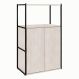 Estante Shelf 2 PT Carvalho Berlin e Preta 105 cm