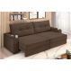 Sofá Hannover Premium 2,10m Assento Retrátil/Reclinável Suede Marrom – Xflex Sofás
