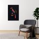 Quadro Carpas Coloridas 60x43 Caixa Preto