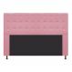 Cabeceira Estofada Dama 195 cm King Size Com Botonê Suede Rosa Bebê - Amarena Móveis