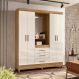 Guarda Roupa com Espelho Cairo Freijo Off White