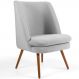Poltrona Decorativa Fixa Pés Palito Pérsia D02 Linho Cinza D-315 - Lyam Decor